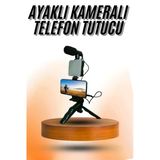 Telefon Tutucu Mini Mikrofonlu Tripod Vlog Çekim Video P203645s2687