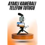 Telefon Tutucu Mini Mikrofonlu Tripod Vlog Çekim Video P60001s6762