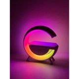 Telekspertiz Kablosuz Telefon Şarj Bluetooth Hoparlör Istasyonu Ses Rgb Atmosfer Gece Işık BT-2301 - Beyaz