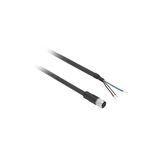 Telemecanique Sensors XZCP0566L5 3 Pim Pur 5m Düz Dişi M8 Ön Kablolu Konnektör