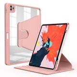Teleplus Apple iPad Pro 12.9 2021 Smart Cover Standlı Dönerli Nayn Kapak Pembe Kılıf