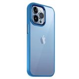 Teleplus Apple iPhone 14 Pro Renkli Bumper Hybrid Krom Silikon Mavi Kılıf