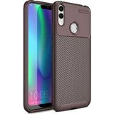 Teleplus Huawei Honor 8C Negro Karbon Kahverengi Silikon Kılıf