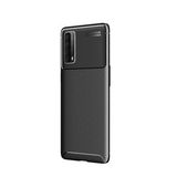 Teleplus Huawei P Smart 2021 Negro Karbon Lacivert Nano Ekran Koruyucu Silikon Cep Telefonu Kılıf