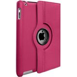 Teleplus iPad Mini 1 Kılıf Kapaklı Standlı 360 Dönerli Standlı Kapak Dn1 Pembe Koyu - Koyu Pembe