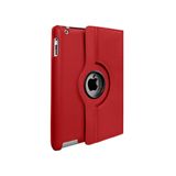 Teleplus iPad Mini 2 3 Kılıf Kapaklı Standlı 360 Dönerli Standlı Kapak Dn1 Kırmızı