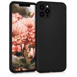 Teleplus iPhone 13 Pro Lüks Mat Silikon Siyah Kılıf + Nano Glass Ekran Koruyucu