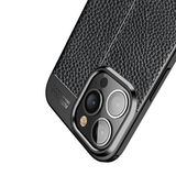 Teleplus iPhone 13 Pro Max Deri Dokulu Silikon Lacivert Kılıf + Nano Ekran Koruyucu + Kamera Koruyucu
