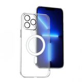 Teleplus iPhone 13 Pro Max Kamera Korumalı Magsafe Wiriless Özellikli Sert PC Porto Kapak Şeffaf Kılıf