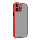Teleplus iPhone 14 Pro Max Kamera Korumalı Renkli Bumper Hux Silikon Kırmızı Kılıf