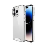 Teleplus iPhone 14 Pro Max Transparent Acrylic TPU Gard Sert Kapak Şeffaf Kılıf