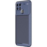 Teleplus Oppo A15S Ultra Soft Negro Karbon Lacivert Tam Kapatan Ekran Koruyucu Silikon Cep Telefonu Kılıf
