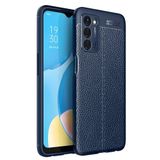 Teleplus Oppo A55 5g Kamera Korumalı Deri Dokulu Silikon Lacivert Nano Ekran Koruyucu Cep Telefonu Kılıfı