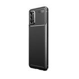 Teleplus Oppo A72 Siyah Ultra Soft Negro Karbon Silikon Kılıf+Tam Kapatan Ekran Koruyucu