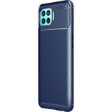 Teleplus Oppo Reno 4 Lite Negro Karbon Lacivert Nano Ekran Koruyucu Silikon Cep Telefonu Kılıf