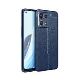 Teleplus Oppo Reno 7 4G Kamera Korumalı Deri Dokulu Silikon Siyah Kılıf