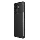 Teleplus Oppo Reno5 Lite Negro Karbon Silikon Lacivert Nano Ekran Koruyucu Kılıf