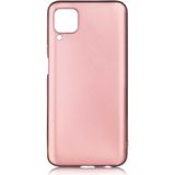 Teleplus Samsung Galaxy A12 Lüks Mat Rose Gold Nano Ekran Koruyucu Silikon Cep Telefonu Kılıf