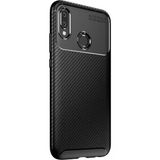 Teleplus Samsung Galaxy A20S Negro Karbon Silikon Lacivert Tam Kapatan Cam Kılıf