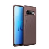 Teleplus Samsung Galaxy S10 Kılıf Negro Karbon Silikon + Tam Yapışan Cam