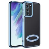 Teleplus Samsung Galaxy S21 FE Kamera Korumalı Omega Lazer Silikon Mavi Kılıf