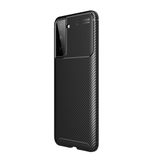 Teleplus Samsung Galaxy S21 Plus 5g Karbon Dokulu Negro Kahverengi Silikon Cep Telefonu Kılıf