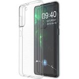 Teleplus Samsung Galaxy S21 Plus 5G Kılıf Lüks Korumalı Silikon Şeffaf + Tam Kapatan Ekran Koruyucu + Kamera Koruyucu Kılıf