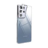 Teleplus Samsung Galaxy S21 Ultra 5G Lüks Korumalı 5G Şeffaf Silikon Cep Telefonu Kılıfı