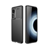 Teleplus Xiaomi 12T Pro Kamera Korumalı Negro Karbon Dokulu Silikon Lacivert Kılıf