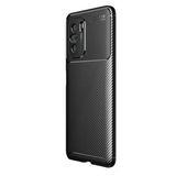 Teleplus Xiaomi Mi 11I Kılıf Lüks Kamera Korumalı Karbon Silikon Lacivert Nano Ekran Koruyucu