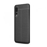 Teleplus Xiaomi Mi 9 Deri Dokulu Siyah Silikon Kılıf