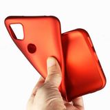Teleplus Xiaomi Redmi 9C Lüks Mat Kırmızı Silikon Cep Telefonu Kılıf