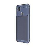 Teleplus Xiaomi Redmi 9C Negro Karbon Dokulu Lacivert Silikon Cep Telefonu Kılıf