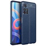 Teleplus Xiaomi Redmi Note 11 5G Kamera Korumalı Deri Dokulu Silikon Lacivert Kılıf
