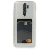 Teleplus Xiaomi Redmi Note 8 Pro Kamera Korumalı Kartlıklı Silikon Şeffaf Kılıf