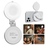 TELESIN C03 manyetik selfie ışığı, 3'ü 1 arada manyetik selfie ışığı, Magsafe ile uyumlu, CRI97 360° LED cep telefonu ışığı, aynalı, iPhone/Android için, selfie/fotoğrafçılık/TikTok/Zoom aramalar