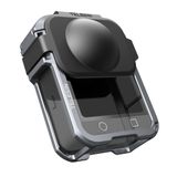 TELESIN DJI Osmo 360 için Kamera Kafesi, Alüminyum Koruyucu Kılıf+Osmo 360 için Soğuk Dişli Kaydırmalı Objektif İçin Çift Silikon Kapak, 1/4" Hızlı Çıkarılabilir Bağlantı