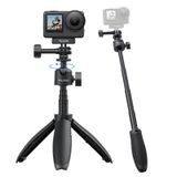 TELESIN DJI Osmo Nano Action 6/5 Pro/4, GoPro Hero 13/12, Insta360 X5 X4 Ace Pro için 46 cm Mini Selfie Çubuğu Tripod, 360° Ayarlanabilir Monopod, Vlog Uzatılabilir Sap, Sağlam Manyetik Taban