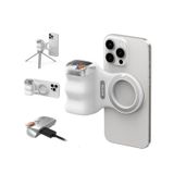 TELESIN Fun Shot Manyetik Cep Telefonu Kamera Tutacağı iPhone ve Android için, çıkarılabilir kablosuz uzaktan kumandalı, 6,35 mm tripod vidalı, ergonomik kamera tutucusu