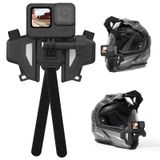 TELESIN Motosiklet Kaskı Çene Askı Kayışı ile Uyumlu GoPro Hero 10 Siyah 9 8 7 (2018) 6 5 4 3 Siyah,insta360 ONE X2,ONE X ve diğerleri VLOG/POV Shoot Aksesuarları için Aksiyon Kamerası