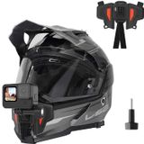 TELESIN Motosiklet Kaskı GoPro Hero 11, 10, 9, 8, 7, 6, Insta360 X3, ONE X2, ONE X, ONE X, DJI OSMO Aksiyon, Kaymaz Silikon, Kurulumu Kolay, Aksiyon Kamera Aksesuarları (2. Nesil) için Çene Montajı