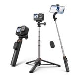 TELESIN Remote Selfie Stick (DJI, GoPro ve Cep Telefonu Uyumlu) | GoPro HERO11/12/13 için Uzaktan Kumandalı Selfie Çubuğu | Osmo Action 4/5/6 İçin Kumandalı Selfie Çubuğu