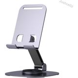 Teleskobik 360° Dönebilen Ayarlanabilir Katlanır Masaüstü Telefon & Tablet Standı Telefon Tutucu - Siyah