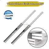 Teleskobik İnce Bilyeli Bilyalı Dolap Çekmece Rayı Sürgüsü Metal En 1.7 Cm 17 Mm Uzunluk 34.2 Cm 342