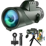 Teleskop, 80X100 Full Hd Yüksek Çözünürlük, 10 Km Görüş Mesafesi, 52 mm Objektif Lens Çapı, Gece Görüş Destekli, Tripod ve Taşıma Çantalı, Telefon Tutuculu Profesyonel Monoküler Dürbün