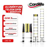 Teleskopik Alüminyum Merdiven 2.6 Mt 9 Basamaklı 1 Adet