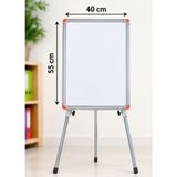 Teleskopik Ayaklı Yazı Tahtası Beyaz Tahta Metal Standlı Çocuk Eğitim Tahtası 40X55 cm - A BOY