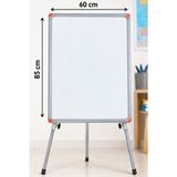 Teleskopik Ayaklı Yazı Tahtası Beyaz Tahta Metal Standlı Çocuk Eğitim Tahtası 60X85 cm - 3A BOY