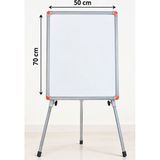Teleskopik Ayaklı Yazı Tahtası Pano Beyaz Tahta Metal Standlı Çocuk Eğitim Tahtası 50X70 cm - 2A BOY