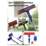 Teleskopik Mikrofiber Çift Taraflı Cam Silme Aparatı Çekçekli Silecek Pratik Teleskobik Silici Tr